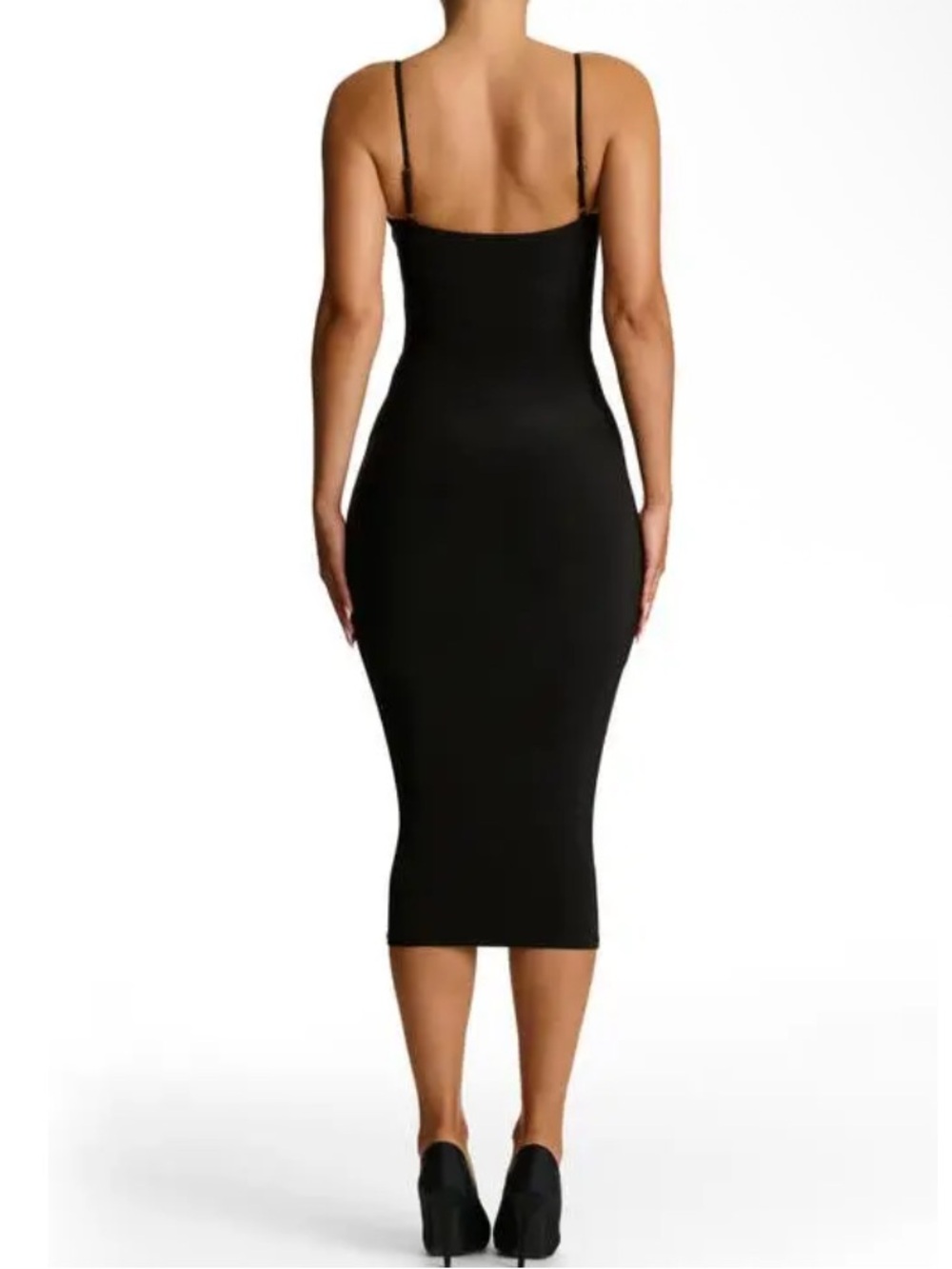 Naked Wardrobe Cutout Metal Ring Bodycon Fitted Dress in Black NEW Size Large - Picture 3 of 10